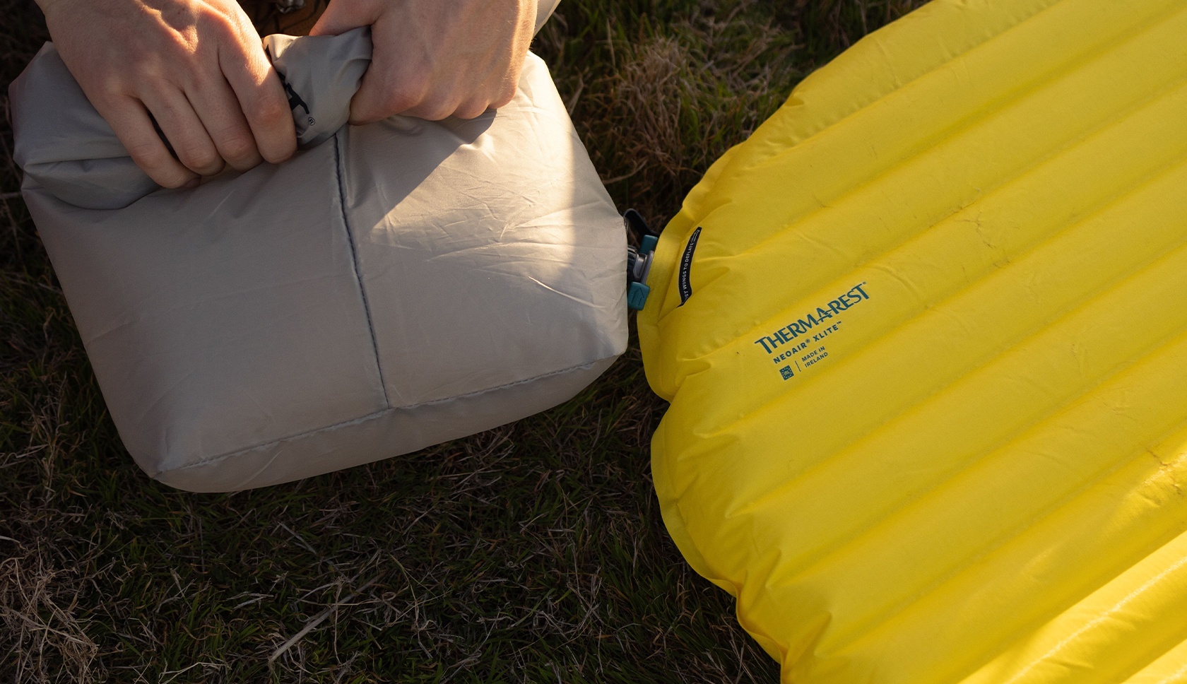 thermarest matje opblazen en blaaszak